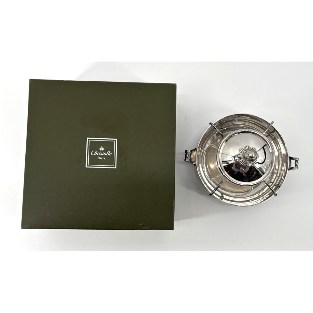 Christofle Paris Silverplate Caviar Set Model 4224590 Complete 4 Pc Box Vintage